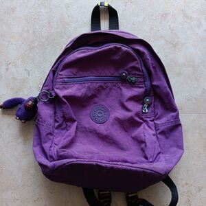 Kipling CHALLENGER Medium Backpack Dark Plum/Violet *READ*